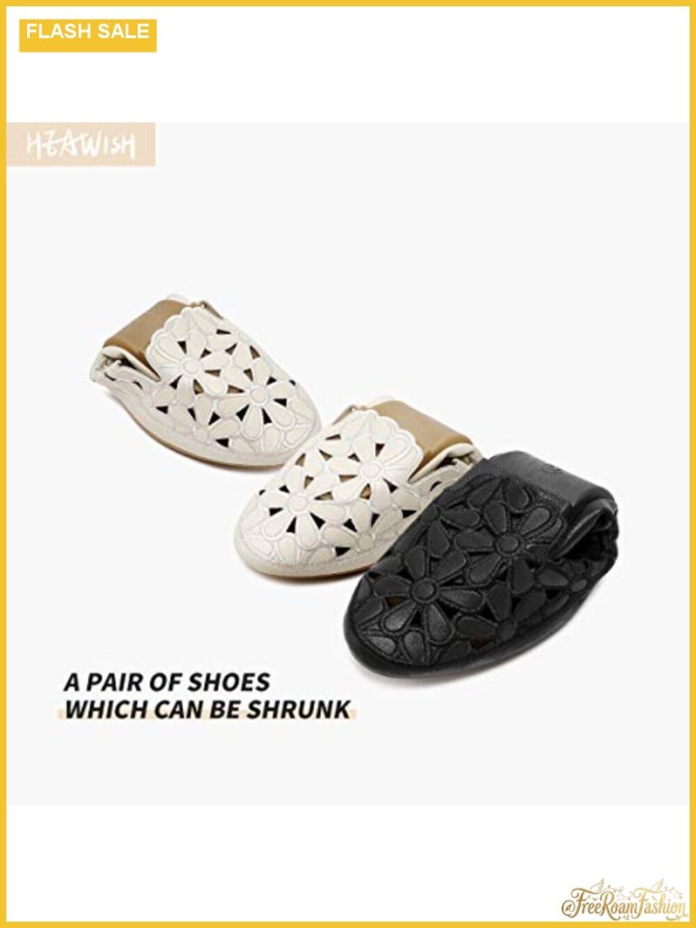Floral Ballet Flats Slip On PU Leather Women's Comfort Dress Shoes - Picture 3 of 6